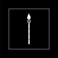 Tiki torch icon. Clipart image isolated on dark background Royalty Free Stock Photo