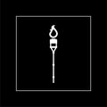 Tiki torch icon. Clipart image isolated on dark background Royalty Free Stock Photo