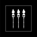 Tiki torch icon. Clipart image isolated on dark background Royalty Free Stock Photo