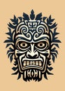 Tiki tribal mask vector illustration