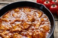 Tikka masala traditional chicken meat with butter spicy food Royalty Free Stock Photo