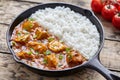 Tikka masala traditional Indian butter chicken spicy meat food Royalty Free Stock Photo