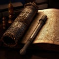A Tikkun, or book used to correct errors in Torah scrolls Royalty Free Stock Photo