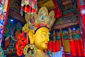 Tikse(Tiksey) Gompa or Thiksay(Thiksey) Monastery, The sacred statue of Buddha.