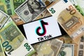 Tiktok editorial. Illustrative photo for news about Tiktok - a video-sharing focused social networking service