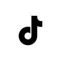 TikTok flat icon. Vector illustration Royalty Free Stock Photo