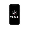 TikTok glitch icon of social media. TikTok symbol in smart phone. TikTok - destination for short-form mobile videos. Tik Tok