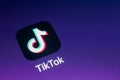 TikTok icon on a smartphone screen. TikTok is an app for creating short lip-sync and comedy videos