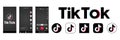TikTok interface, profile. Tempale for social media. TikTok symbol in smart phone. Tik tok mobile App interface template on Apple