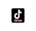 TikTok logo editorial illustrative on white background Royalty Free Stock Photo