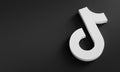 TikTok Logo Minimal Simple Design Template. Copy Space 3D Royalty Free Stock Photo
