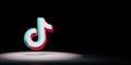 Tiktok Logo Spotlighted on Black Background