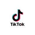 Tiktok logo on white background editorial illustrative Royalty Free Stock Photo