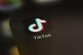 TikTok mobile icon app on display smartphone