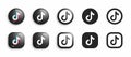 Tiktok Modern 3D And Flat Icons Set Vector