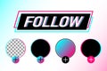 TikTok Profile Interface. Add Button. Follow Button. Transparent Placeholder. Put Your Photo Under Background. Social Media Vector