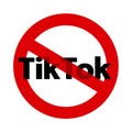 Tiktok social media app being banned, forbidded, restricted.