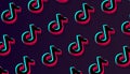 Tiktok social network pattern background. Vector illustration. Odessa, Ukraine - August 26, 2020 Royalty Free Stock Photo