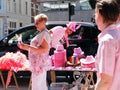 Pink Monday on the annual funfair in Tilburg, Netherlands