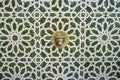 Tile arabic fountain at Old town street of Badajoz