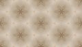 Seamless background pattern with symmetric flower shaped ornament. Seamless floral template with blurred beige and brown elements Royalty Free Stock Photo