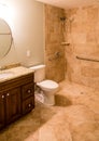 Tile Bathroom with Handicapped Shower Royalty Free Stock Photo