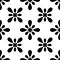Tile black and white background or vector pattern Royalty Free Stock Photo