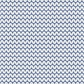 Tile blue zig zag knitting vector pattern Royalty Free Stock Photo