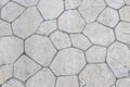 Tile cement hexagon city square, stone gray background Royalty Free Stock Photo