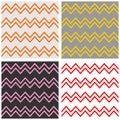 Tile chevron vector pattern set with pastel zig zag background