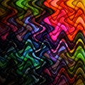 Abstract pattern  in glowing  colors and black Royalty Free Stock Photo