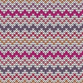 Tile colorful zig zag knitting vector pattern