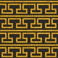 Tile decorative floor gold and dark grey tiles greek vector pattern