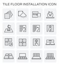 Tile floor icon Royalty Free Stock Photo