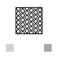 Tile, Floor, Slab, Square, Stripes, Tiles, Wall Bold and thin black line icon set