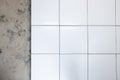 Tile floor under construction in room Royalty Free Stock Photo