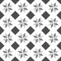 Tile grey, black and white decorative floor tiles vector pattern Royalty Free Stock Photo