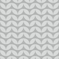 Tile grey knitting vector pattern or winter background
