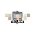 Tile laying logo vector