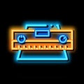 tile length measurement neon glow icon illustration