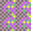 Tile mosaic seamless checkered purple, blue, green pattern, marble squares tiles Royalty Free Stock Photo