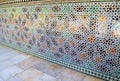 Tiles of Alcazar Seville. Al Andalus Arab pattern decoration