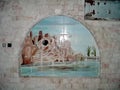 Tile mural in a Sadaam-era building in Baghdad