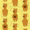 Tile Pattern, Bear with Honey