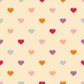Tile pattern with sweet hearts on pastel background Royalty Free Stock Photo