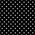 Tile pattern with white polka dots on black background