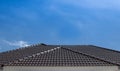 Tile roof with blue sky Royalty Free Stock Photo