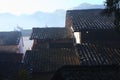 Tile roof in chinese village Shicheng Royalty Free Stock Photo