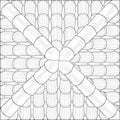 Tile Roof Vector. Illustration Isolated On White Background.