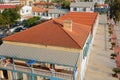 Tile roofs of ancient buildings. Larnaca, Cyprus